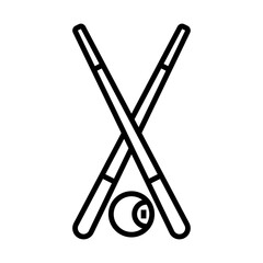 Pool Cue Icon Design