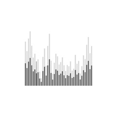 Isolated bar chart data icon on white background - Bar chart information symbol .