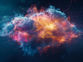 Abstract Cloud Network.