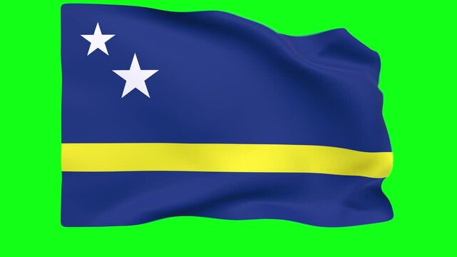 3D Rendered Flag of Curacao
