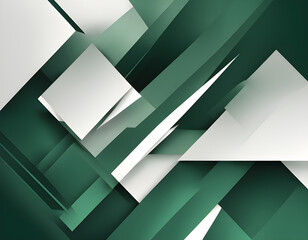 abstract geometric green background dynamic shapes vector illustration.