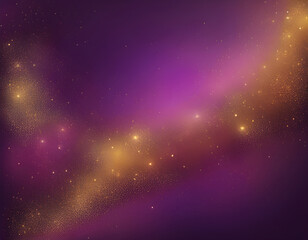 Realistic vector Purple golden background. Shiny Purple gold horizontal backdrop. Glittering backround.
