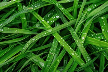 Wet grass close-up background