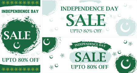 Modern Special Sale Banner and vector. Editable Text and Color,  Special sale discount design. suitable for your business.Celebrating Pakistan Day Logo,Illustration Of Independence DAY