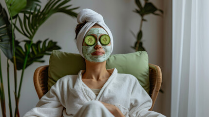 Spa Day Serenity: Adult Self-Care with Facial and Cooling Cucumbers