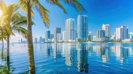 Obraz premium Luxury buildings in Miami, Florida, USA