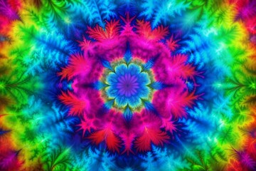 Colorful abstract floral mandala design