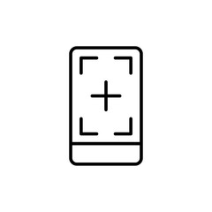 Mobile wireframe outline icons, minimalist vector illustration ,simple transparent graphic element .Isolated on white background