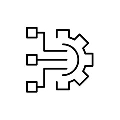 Prototype management outline icons, minimalist vector illustration ,simple transparent graphic element .Isolated on white background