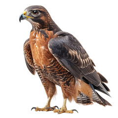 Close up hawk isolated on transparent background