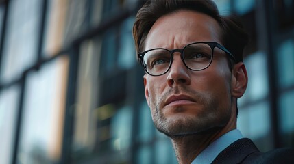 Obraz premium Portrait of confident businessman