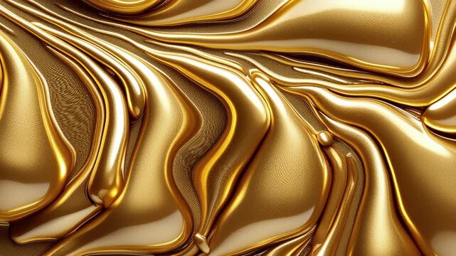 Gold paint swirls on a gold background