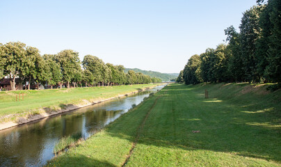 Obraz premium View on Nisava river in Pirot. No people.