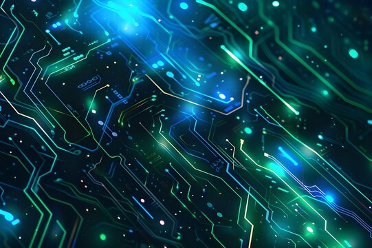 blue circuit board background