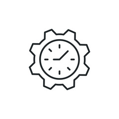 Steampunk clock icon. Simple steampunk clock icon for social media, app, and web design. Vector illustration