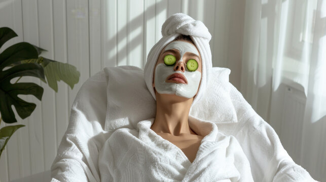 Spa Day Retreat: Luxuriate in a Facial Mask and Rejuvenating Cucumbers