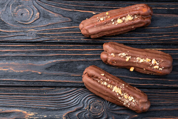 Classic french chocolate eclair