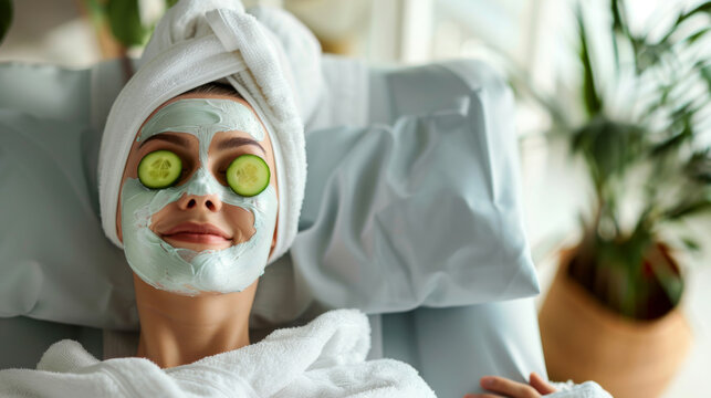 Rejuvenate Your Skin: Adult Spa Day with Facial Mask and Cooling Cucumbers