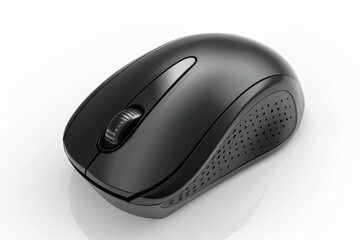 Ergonomic mouse for PC with wireless technology on white background