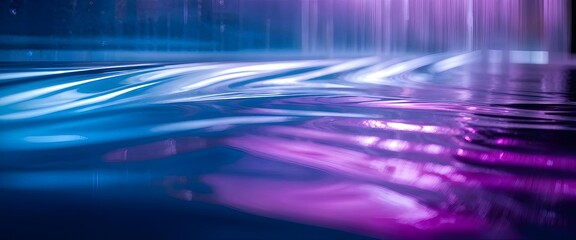 Abstract fluid wave art in purple and blue hues, perfect for modern home decor or digital designs. Generative AI