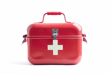 Obraz premium First aid box on white background