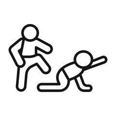 abandonment icon Black line art vector logo