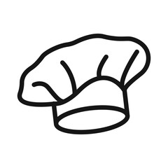 Chef hat icon Black line art vector logo