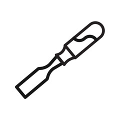 chisel icon Black line art vector logo