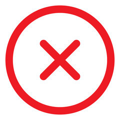 Obraz premium Close button icon Black line art vector logo