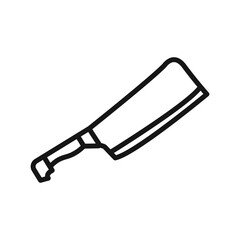 cooking chef knife icon Black line art vector logo