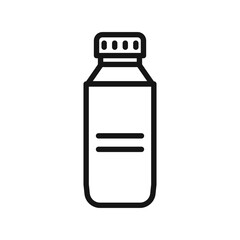 cough syrup icon Black line art vector logo