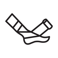 Elastic bandage icon Black line art vector logo