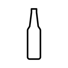 Glass bottle icon Black line art vector logo