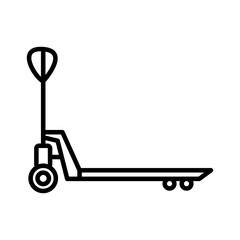 Hand pallet jack icon (2) Black line art vector logo