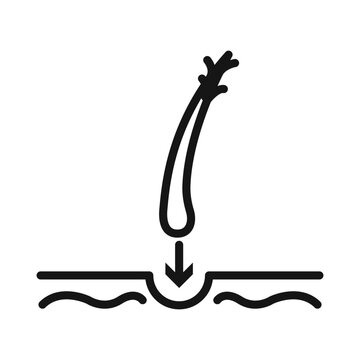 recommend clip art: hair transplant icon Black line art vector logo