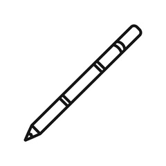 Pencil icon Black line art vector logo