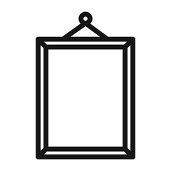 Photo frame icon Black line art vector logo