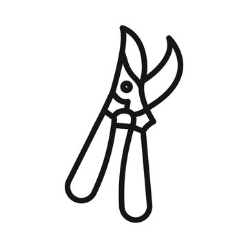 recommend clip art: pruner icon Black line art vector logo