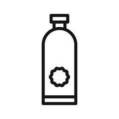 Softener clothes dirt icon Black line art vector logo