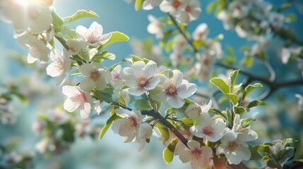 Fototapeta premium Blooming fruit tree