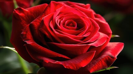 Blooming red rose