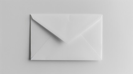 White paper in envelope on white background