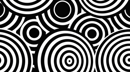 A black and white image of circles in various sizes