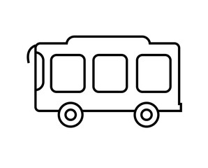 Bus line icon, vector illustration. Isolated