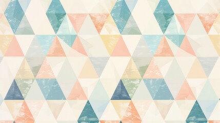 A colorful pattern of triangles is displayed on a white background