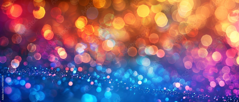 Wall mural enchanting vivid bokeh lights colorful abstract background