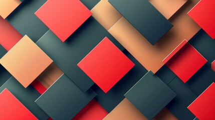 A colorful pattern of squares and rectangles