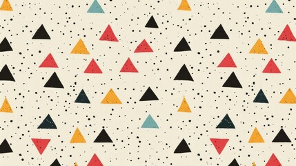 A colorful pattern of triangles and squares