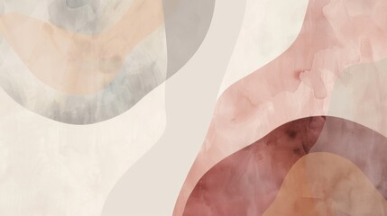 Fototapeta premium A painting of a pink and white background with a red line