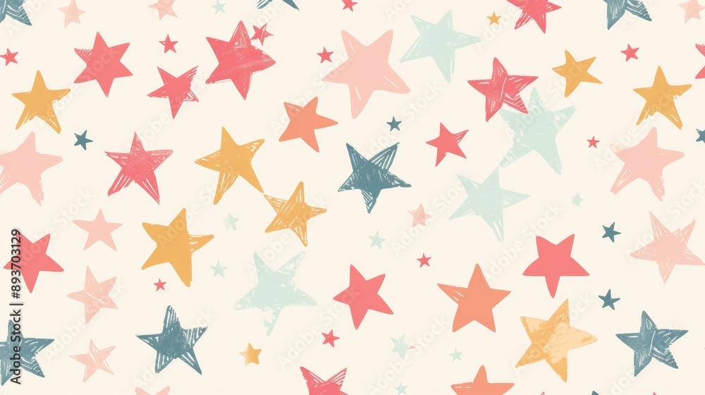 Sticker a colorful star pattern with a lot of stars